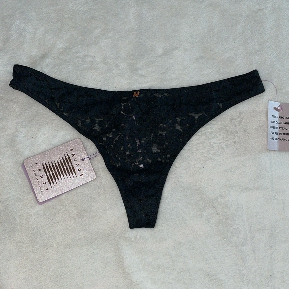 Cheetah Sheer Black Thong